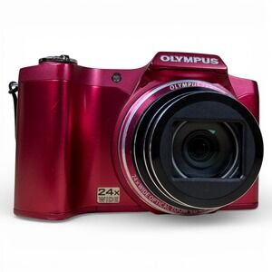 Olympus‎ SZ-14 14.0MP Digital Camera Bundle Red w/ Charger + Battery EUC Tested
